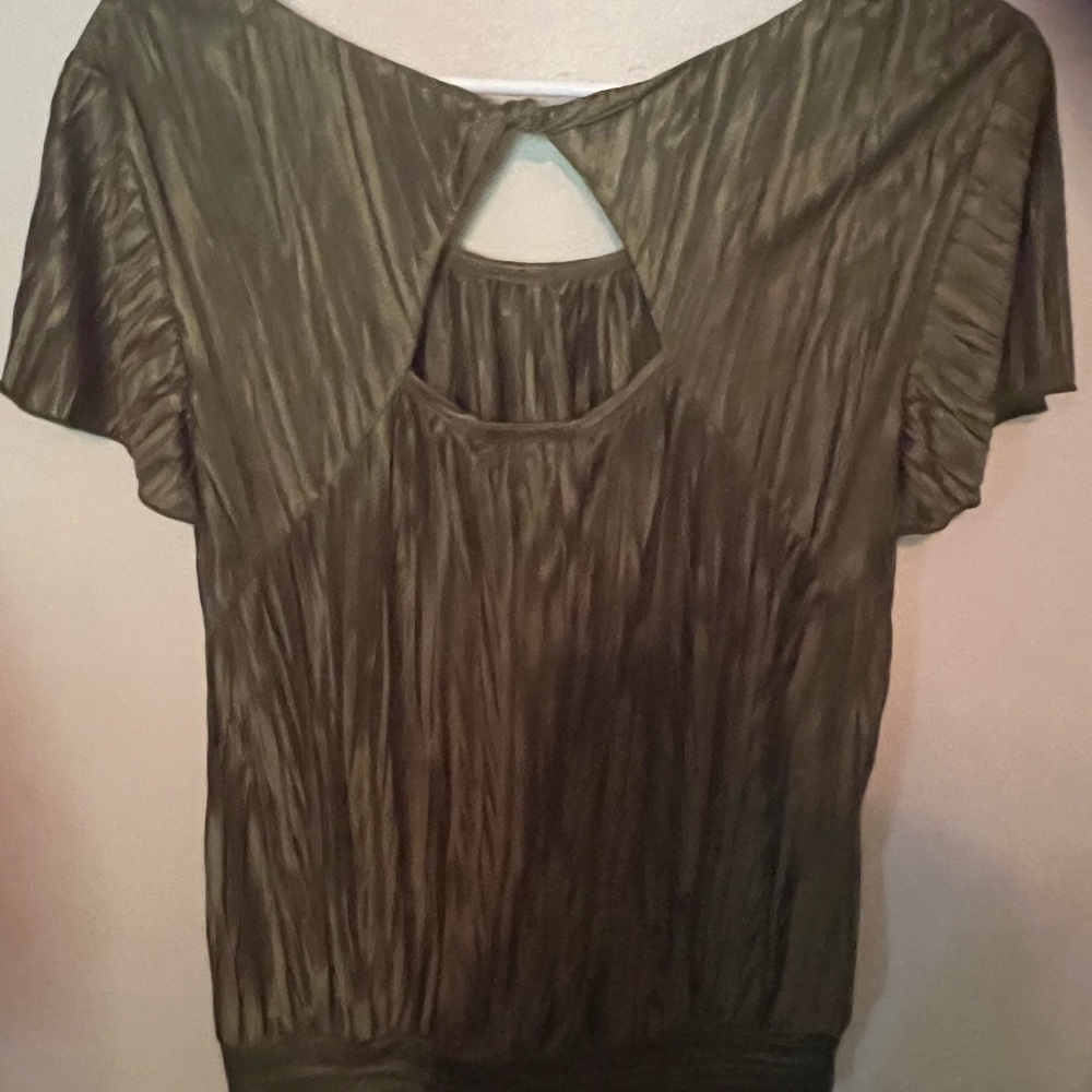 Elegant Olive Green Women's Top
